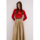 Marina Kemerli Etek Camel