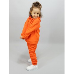 3 İPLİK ÖRME ÇOCUK EŞOFMAN TAKIMI-TURUNCU