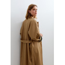 BEYZA BETÜL KOLLARI SATEN LEOPAR ASTARLI OVERSİZE TRENÇKOT 5003